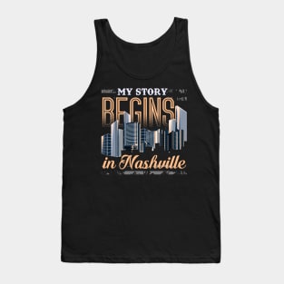 Nashville Tennessee Skyline Tshirt for Women, Men, & Kids Tank Top